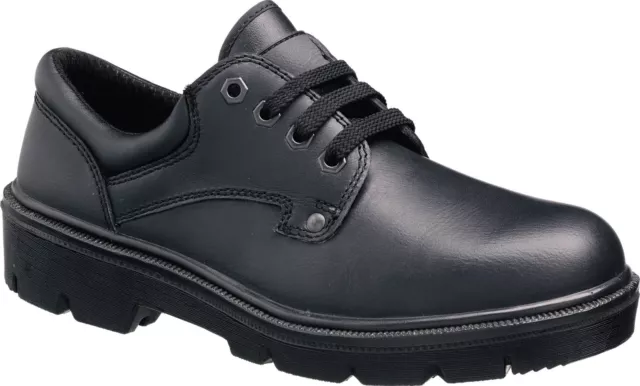 Tuffking 9061 S1P Black Leather Steel Toe Cap Uniform Safety Shoes Work Shoes