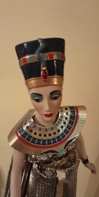 Nefertiti Egyptian Queen Franklin Mint 23" Porcelain Heirloom Doll