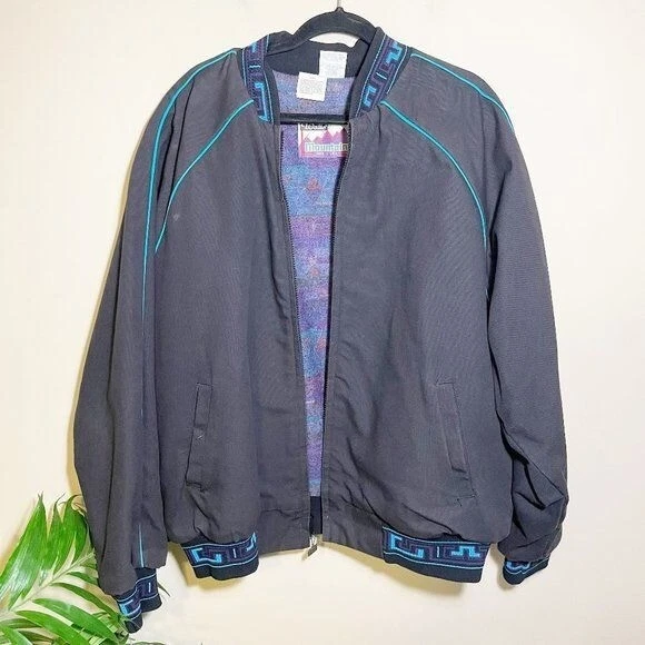 Vintage Walls Navajo Western Print Canvass Jacket XL