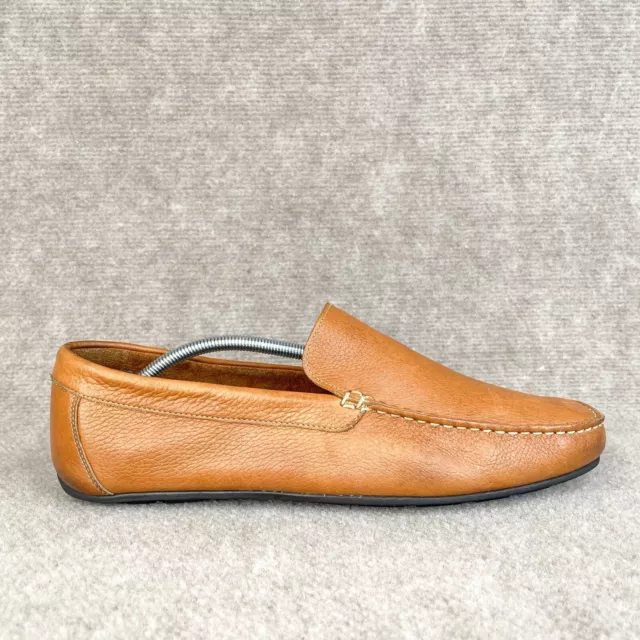 NORDSTROM RACK SHOES Mens 12M Driving Loafer Tan Brown Leather