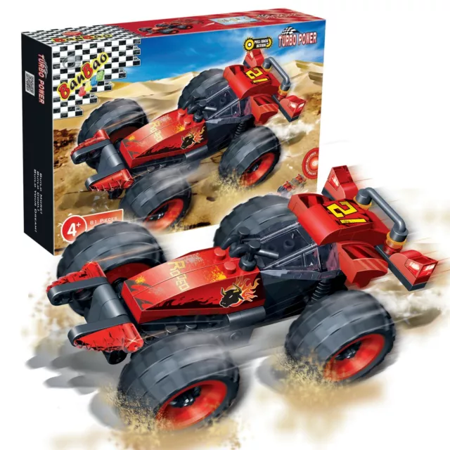 Kinder Geschenk Konstruktion Spielzeug Bausteine Baukästen Auto Sport Wagen