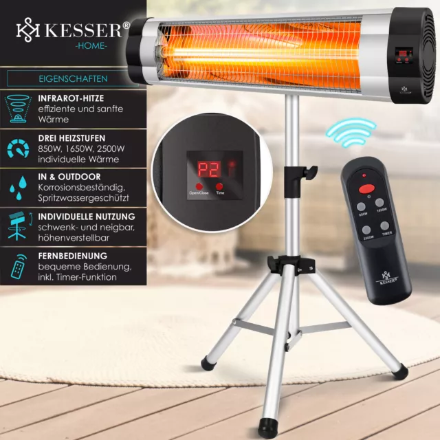 KESSER® Infrarotstrahler Heizstrahler Terrassenstrahler Wärmestrahler 2500W FB 2