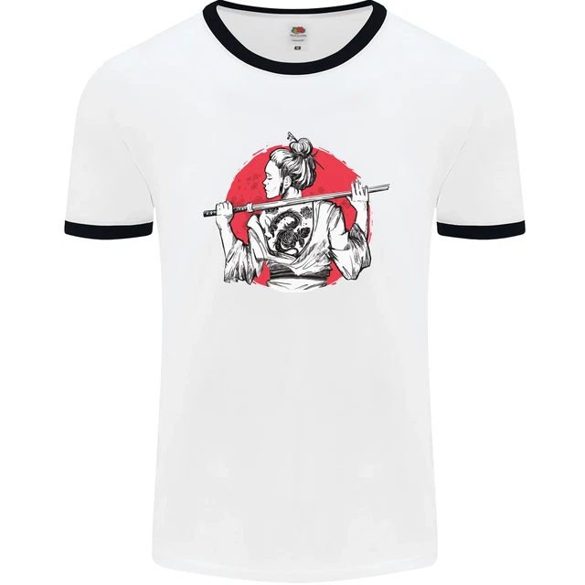 T-shirt da uomo Samurai Tattoo Ragazza MMA Kenjutsu Kendo Iaido