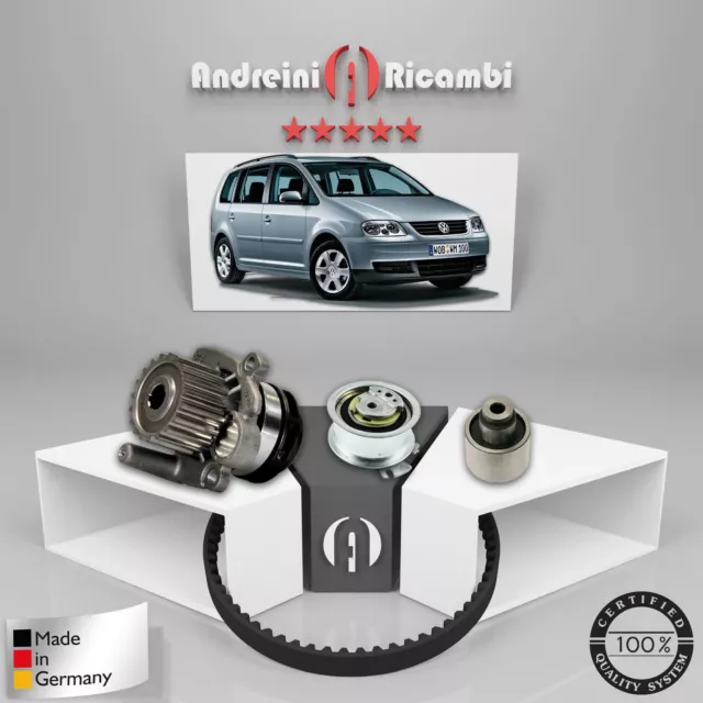 Kit Distribuzione + Pompa Acqua Vw Touran 1.9 Tdi 74Kw 100Cv 2009 ->