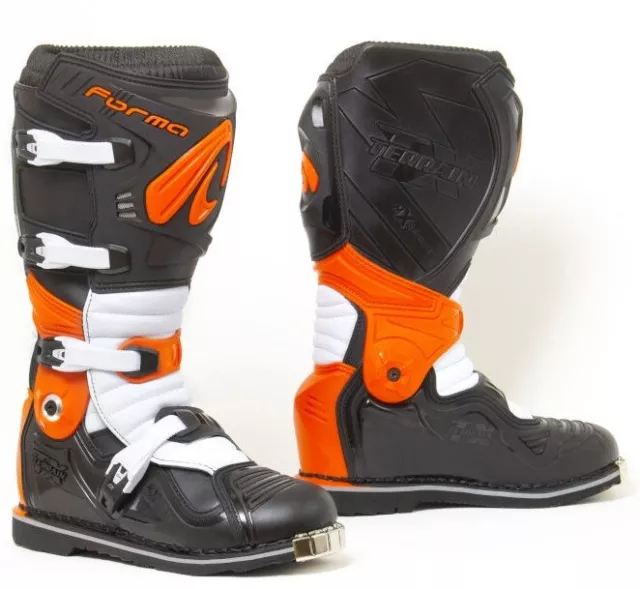 Stivali Boots Cross Enduro Snodo Forma Terrain Evolution Tx Nero Arancio Tg 46