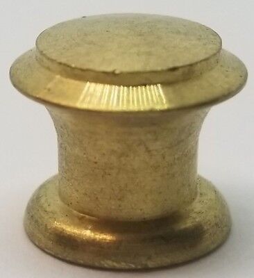 1/2" half inch Solid Brass Small turned round knob pull Drawer door desk bookcas