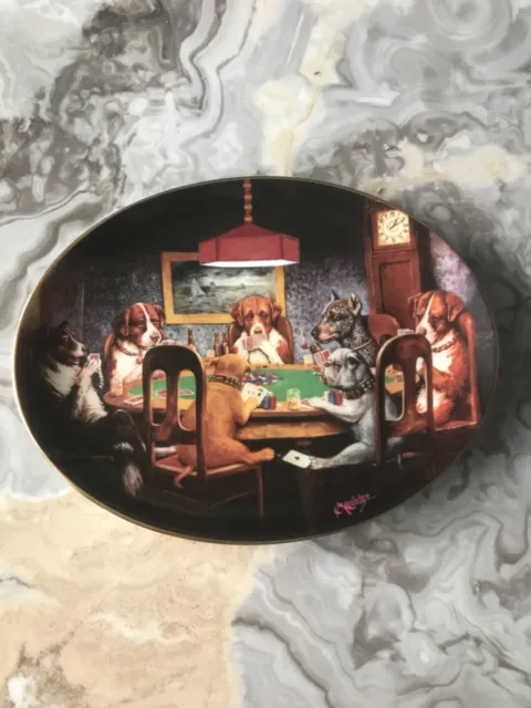 Franklin mint collectible plate An Ace in the Hole by CM Coolidge