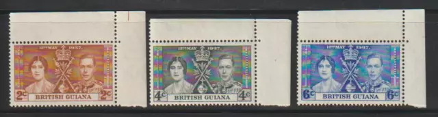 British Guiana Stamps 1937 Kgvi Coronation Corners Mnh - Kgvic-44