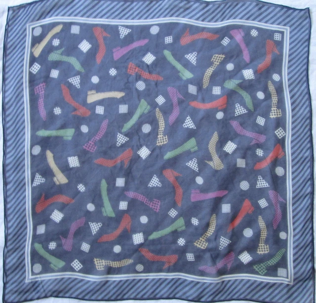 Foulard En Soie Mousseline SHAWLS Amsterdam – Vintage, Vert, 88x90 Cm