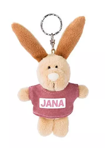 Nici 44624 Keyring Rabbit with T-Shirt Jana 10 cm Beige