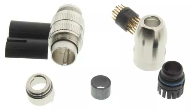 LUMBERG - 12 Pin Shielded DIN Plug with Gold Over Nickel Plated Copper Contacts