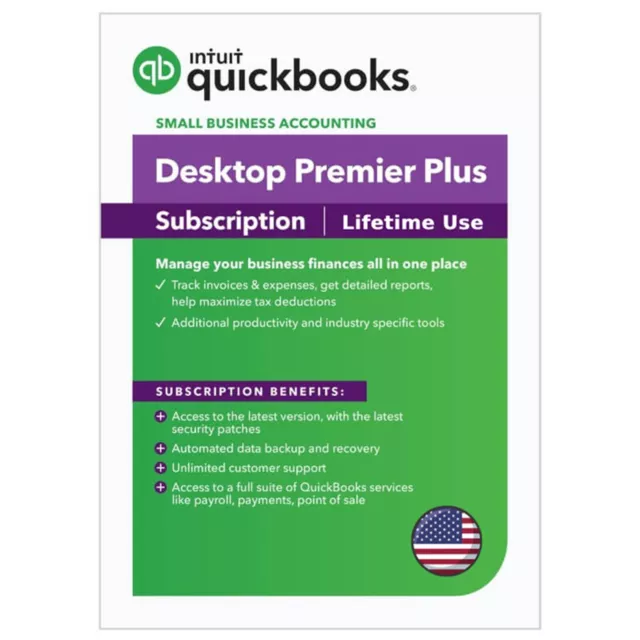 Intuit Quickbooks desktop pro plus 2023 for windows Liftime license=Key