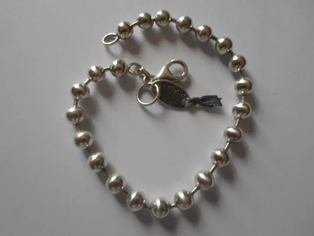 bracelet en argent massif, boules