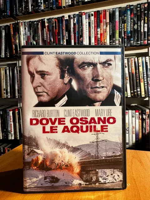 DOVE OSANO LE AQUILE (1968) con RICHARD BURTON CLINT EASTWOOD DVD COME NUOVO