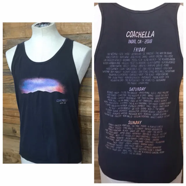 Coachella 2018 Tank Top Mens Med Indio CA Beyonce The Weekend Eminem St Vincent