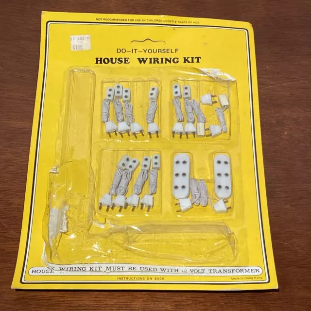 Vintage Do It Yourself House Wiring Kit for Dollhouse - 12 Volt - Incomplete