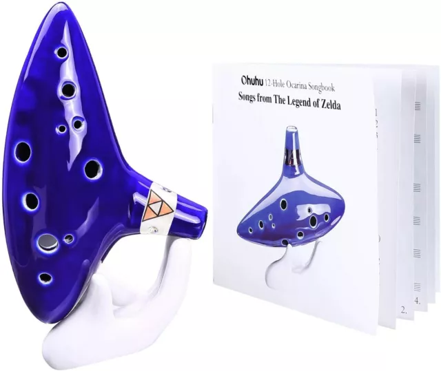 12 Hole Ocarina Ceramic Alto C Legend of Zelda Ocarina Flute Blue Instrument