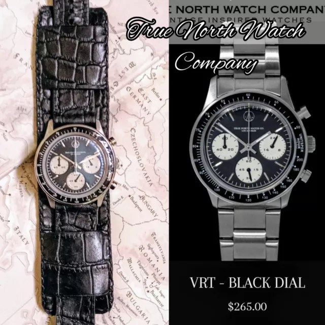 True North Watch Co. VRT Paul Newman reverse Panda Vintage Stylechronograph