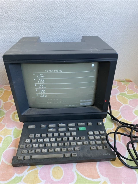 Ancien Minitel 2 Philips - France Telecom - Objet Déco Fonctionnel (s'allume)