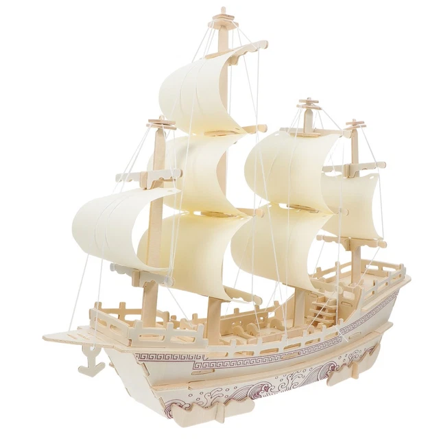 Modello Di Nave A Vela Antica In Legno Da Assemblare – Dettagliato E Resistente, Per Appassionati Di Modellismo Dai 14 Anni In Su