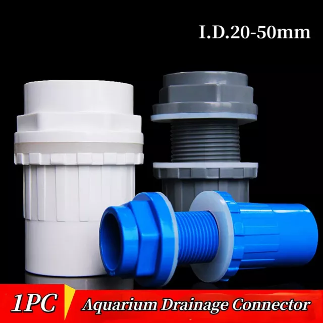 1PC AQUARIUM DRAINAGE Connecteur PVC Tuyau Vidange Joint Eau Tube Fixations  EUR 11,32 - PicClick FR