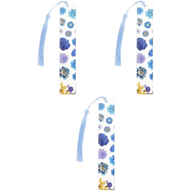 3 un. marcadores de epoxi borlas flores - marcadores portátil flor seca