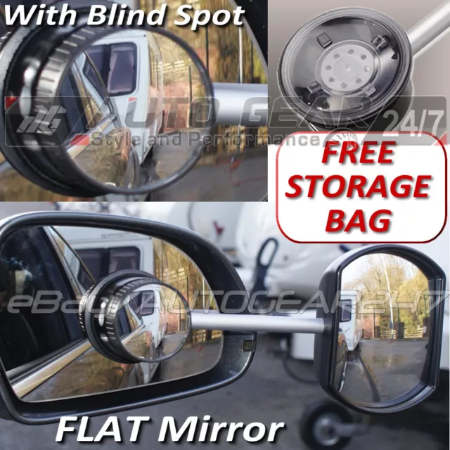 Suck-it Suction Caravan Flat Glass Towing Extension Wing Mirror,Blind Spot.CC165