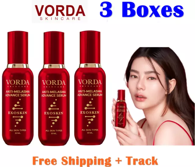 3 X Vorda Red Therapie Serum Luxury Reduce Blemishes Dark Spot Nourish Skin 30ml