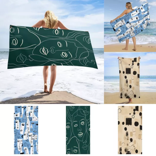 160x80cm Microfiber Lightweight Beach Towel Thin Sand Towels Travel Swim Pool