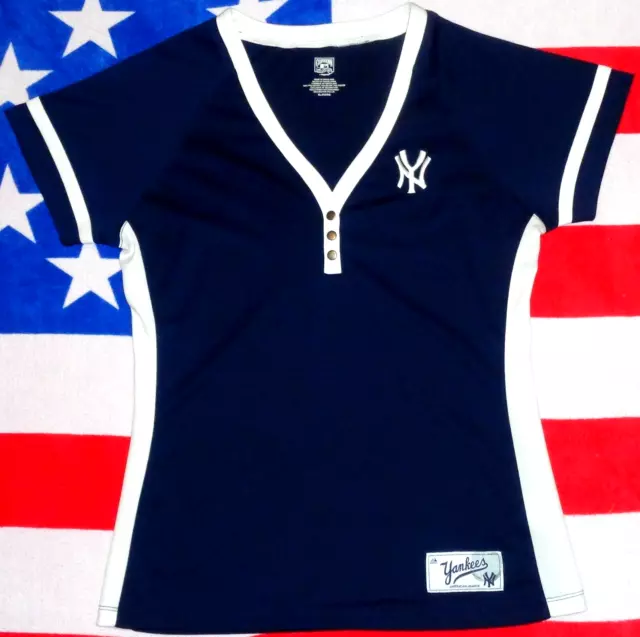 ⚾New York Yankees⚾Majestic⚾Womens MLB Baseball Cooperstown Jersey Shirt⚾XL⚾05⚾