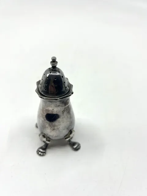 Strachan Pepperette Pepper Shaker Silver plate Heavily Tarnished Cruet Piece