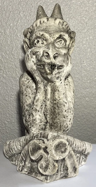 Ancienne applique murale en plâtre CHIMÈRE GARGOUILLE Début 20ème 4
