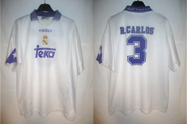 Maillot Vintage Real Madrid Kelme Teka - Roberto Carlos #3 - Taille XS