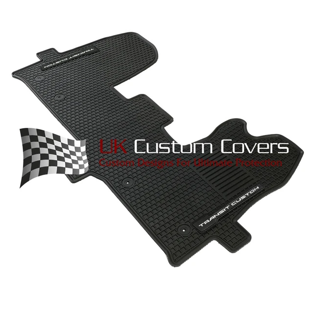 FORD TRANSIT CUSTOM 2018 Front Cab Heavy Duty Rubber Floor Mats With Logo 594 £59.95 PicClick UK