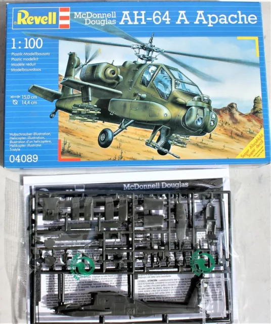 Bausatz Modellflugzeug Hubschrauber Revell Mc Donnell AH-64 A Apache 1:100