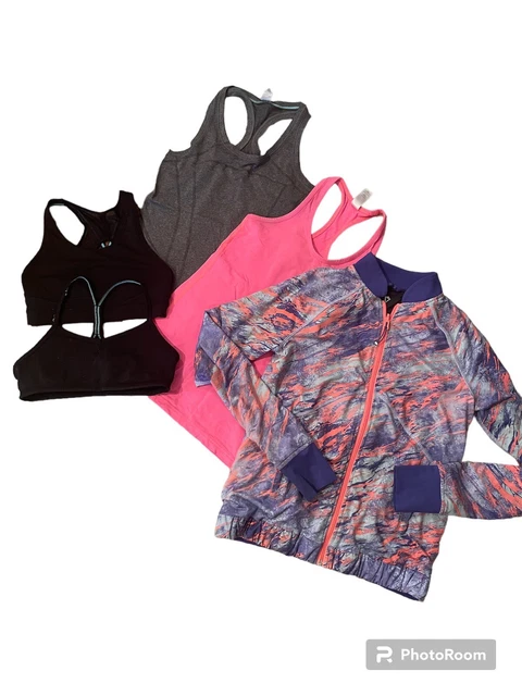 IVIVVA | HUGE Lot Of 5 Athletic Active Sports Bras Tanks Full Zip Jacket 12 14
