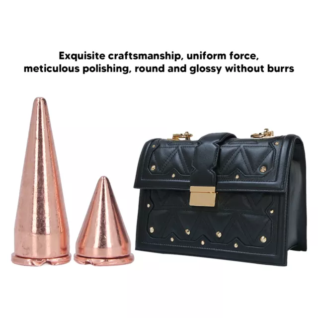 20x 7x10mm 7x20mm Punk Cone Spikes Studs Rose Gold Metal Electroplated Spike Sc♪