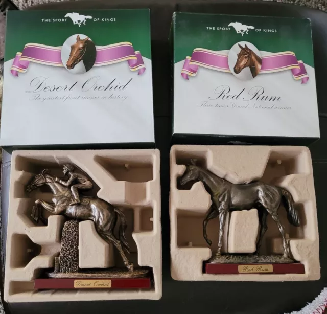 Atlas Editions Red Rum Desert Orchid. Race Figurine