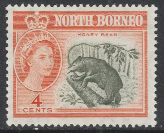 British Protectorate NORTH BORNEO 1961 4c Sun Bear MH* Stamp A29P21F32734