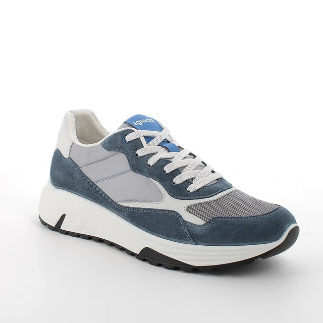 IGI&CO 3630722 Baskets Chaussures Hommes casual Cuir Bleu