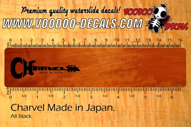 Charvel Made in Japan (ALL BLACK) Waterslide decal