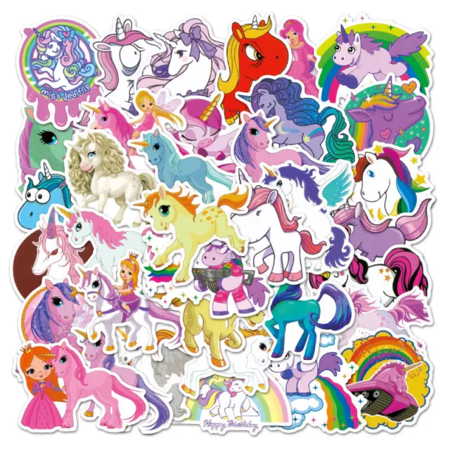 ⭐ 50 Piezas Princess Unicornio / Pink Rosa Style Stickerbomb - Pegatina