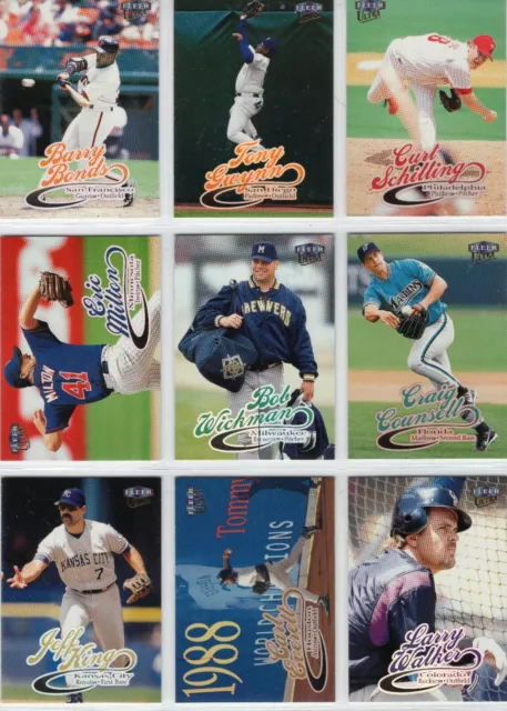 1999 Fleer Ultra Baseball Team Sets with SP's **Pick Your Team** 3