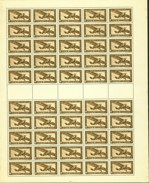 Indochina French Colony 1933 -MNH. Yvert Airmail Nr. 1. Sheet of 50(EB) MV-17483
