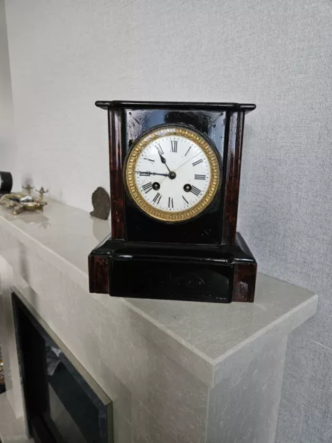 Victorian Slate chiming mantle clock