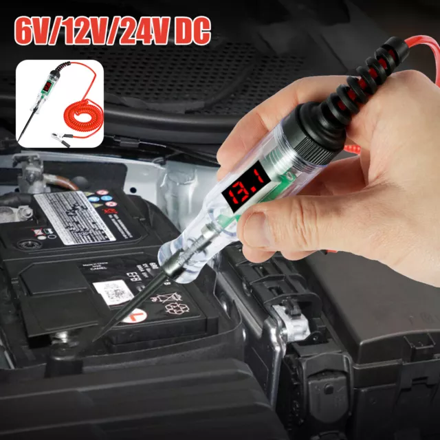 Digital Voltage Tester Precise Circuit Tester Pen DC 6-24V Car Light vbYYn