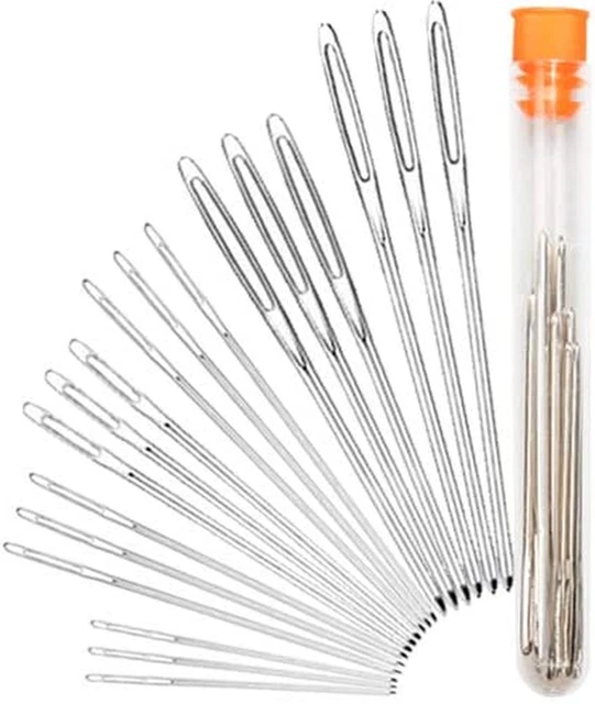 Large-Eye Blunt Needles, Stainless Steel Yarn Knitting Needles, Sewing Needles,