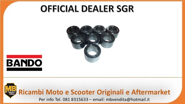 Kit Rulli Variatore MALOSSI 6 Pezzi 25x22,2mm 20g - Per Atlantic 500, Gilera Nexus, Kymco Xciting - Foto 3