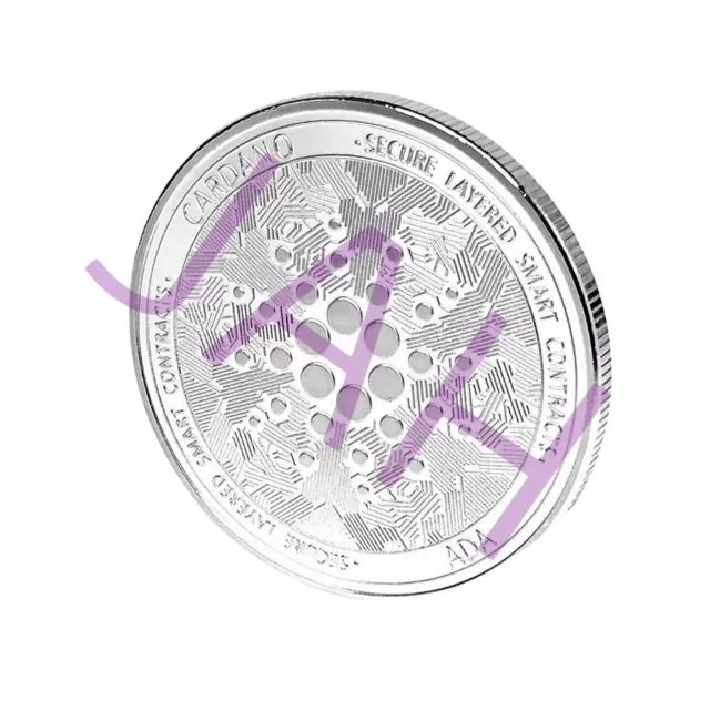 Ada Cardano Novelty Cryptocurrency Collectible Gift Silver Plated Coin 2