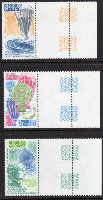 Gabon 1983 Air - Ballooning set fine fresh MNH